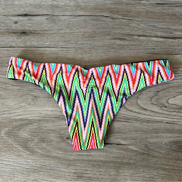 Colorful Zigzag Reversible Bikini Bottom - Picture 3 of 6
